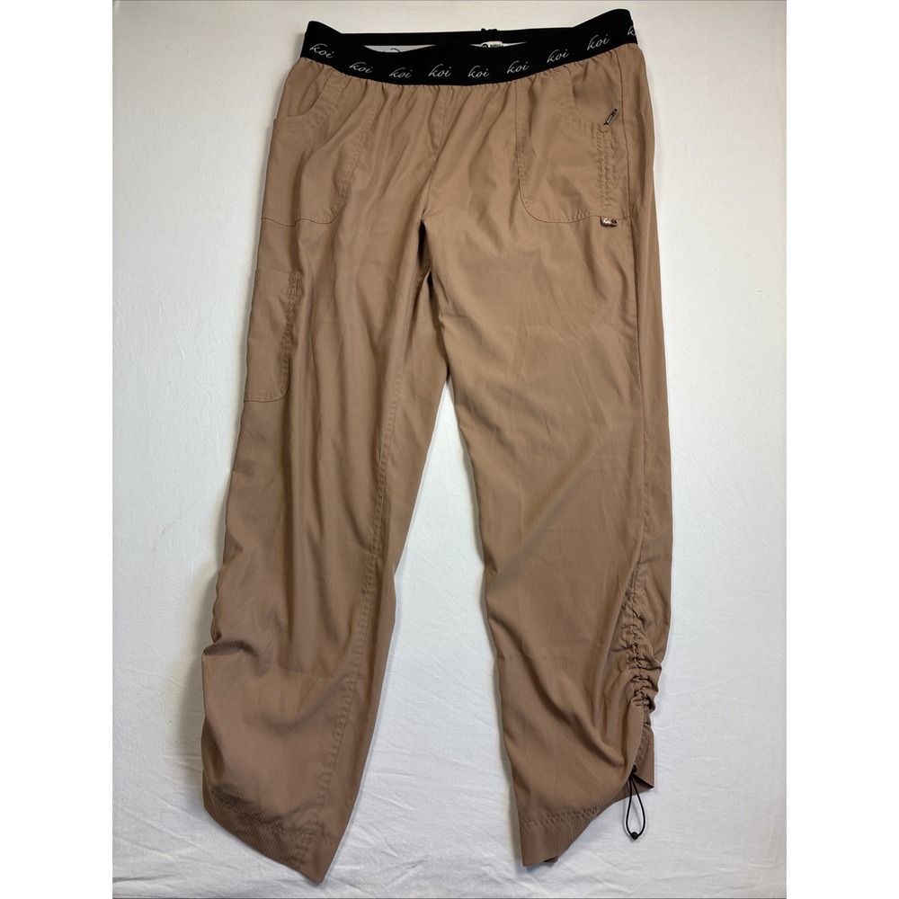 Koi Lite, Tan, XL, X-Large Scrub Pants, Regular Pockets Drawstring Scrubs 720